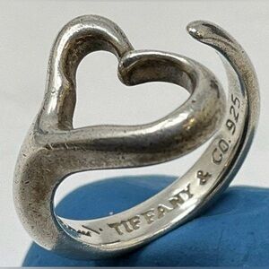 Tiffany & Co. Sterling Silver Open Heart Ring